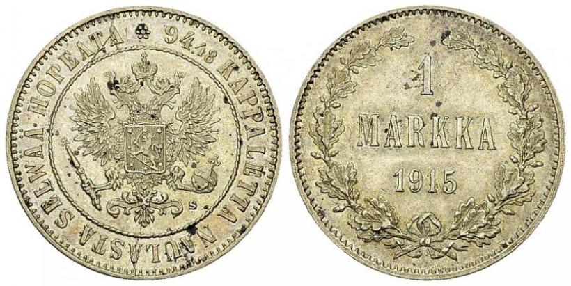 Picture 1 markka 1915 year S 