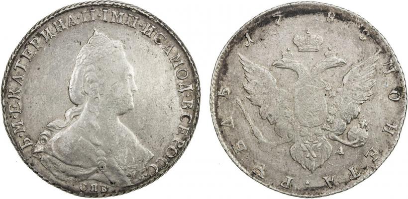 Picture 1 rouble 1788 year СПБ-ЯА 