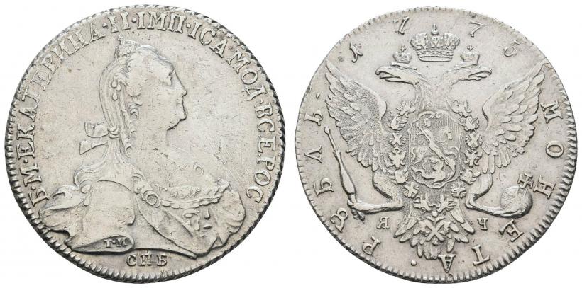 Picture 1 rouble 1775 year СПБ-ЯЧ 