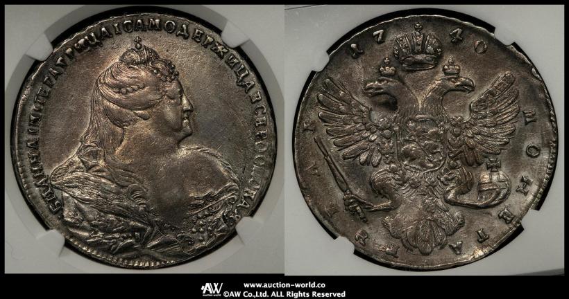 Picture 1 rouble 1740 year  "Moscow type"