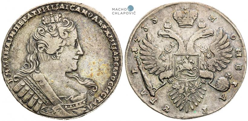 Picture 1 rouble 1733 year  