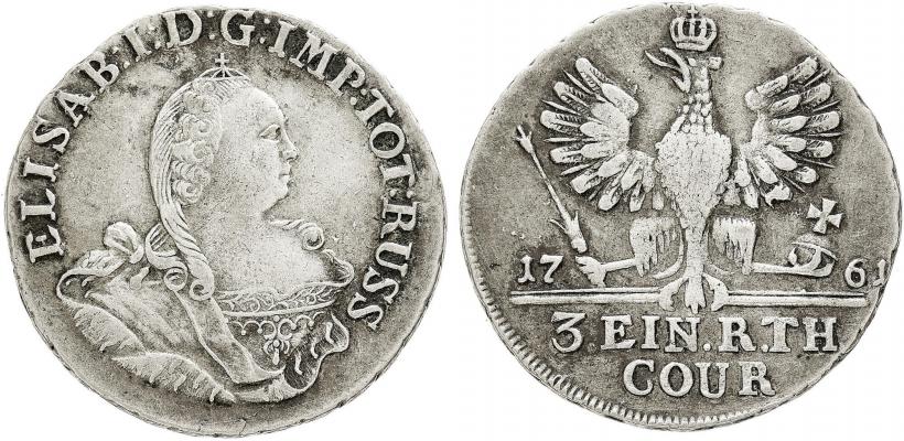 Picture 1/3 Thaler 1761 year  