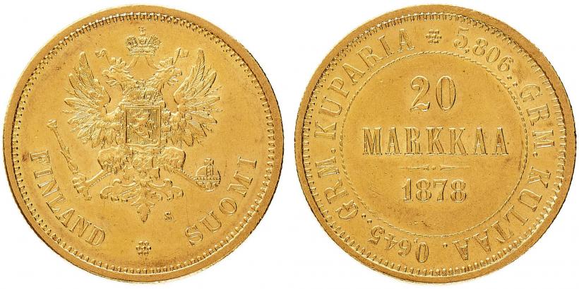 Picture 20 markkaa 1878 year S 
