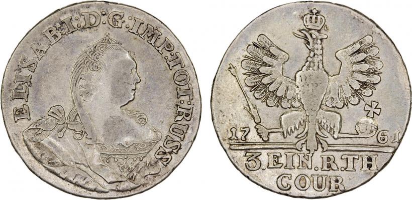 Picture 1/3 Thaler 1761 year  