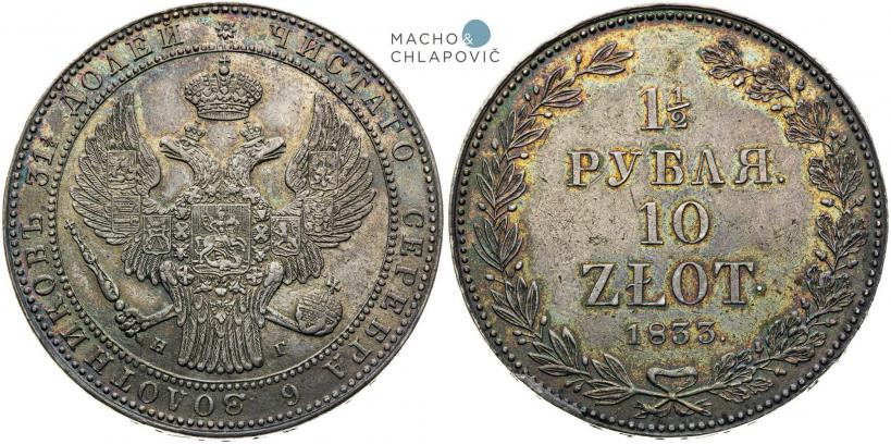 Picture 3 grosze 1833 year KG 