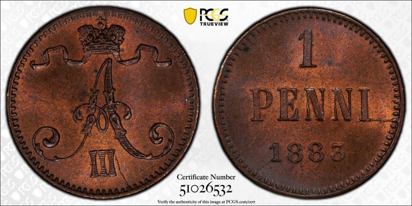 Picture 1 penni 1883 year  