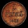 2 pennia 1866 year