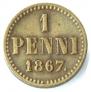 1 penni 1867 year