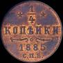 1/4 копейки 1885 года