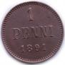1 penni 1891 year