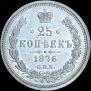 25 копеек 1876 года