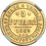 5 roubles 1863 year