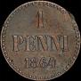 1 penni 1864 year