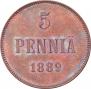5 pennia 1889 year