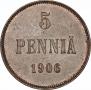 5 pennia 1906 year