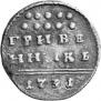 Grivennik 1731 year