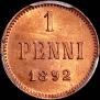 1 penni 1892 year
