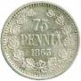 75 pennia 1863 year