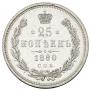 25 копеек 1880 года