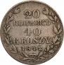 20 kopecks - 40 groszy 1842 year