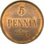 5 pennia 1901 year