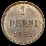 1 penni 1891 year