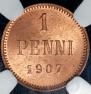 1 penni 1907 year