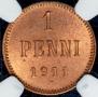 1 penni 1911 year