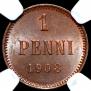 1 penni 1908 year