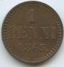 1 penni 1865 year