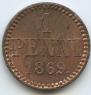 1 penni 1869 year