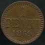 1 penni 1869 year