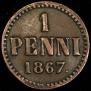 1 penni 1867 year