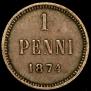 1 penni 1874 year