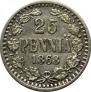 25 пенни 1868 года