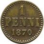 1 penni 1870 year