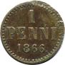 1 penni 1866 year