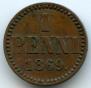 1 penni 1869 year