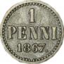 1 penni 1867 year