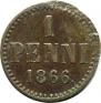 1 penni 1866 year
