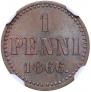 1 penni 1866 year