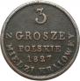 3 grosze 1827 year