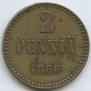 2 pennia 1866 year