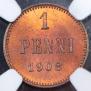 1 penni 1908 year