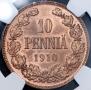 10 pennia 1910 year