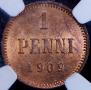 1 penni 1909 year