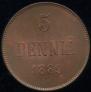 5 pennia 1889 year