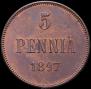 5 pennia 1897 year
