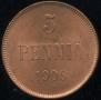5 pennia 1906 year