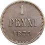 1 penni 1875 year